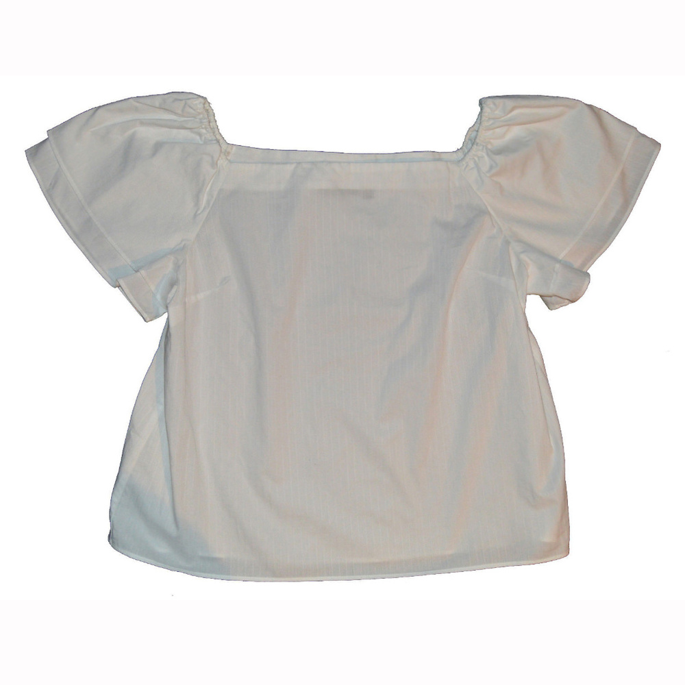 Apt. 9 NWT White on White Stripe Off Shoulder Top L XL